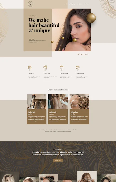 Exemplo Site Cabeleireiro